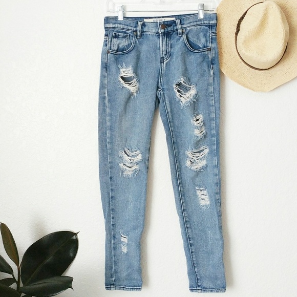 Brandy Melville Denim - Melville Destroyed Destructed Boyfriend Jeans 24